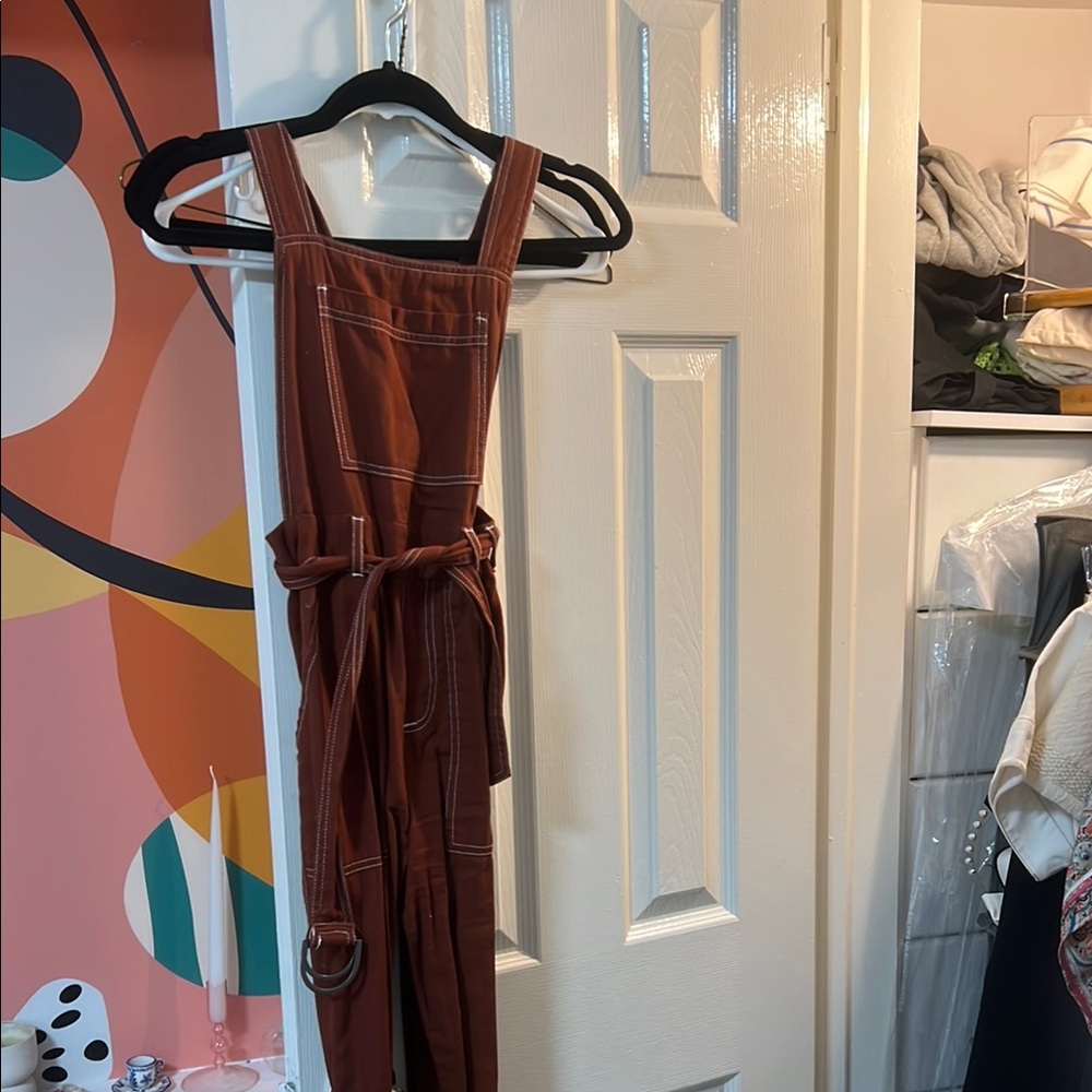 Rust Jumpsuit with Belt